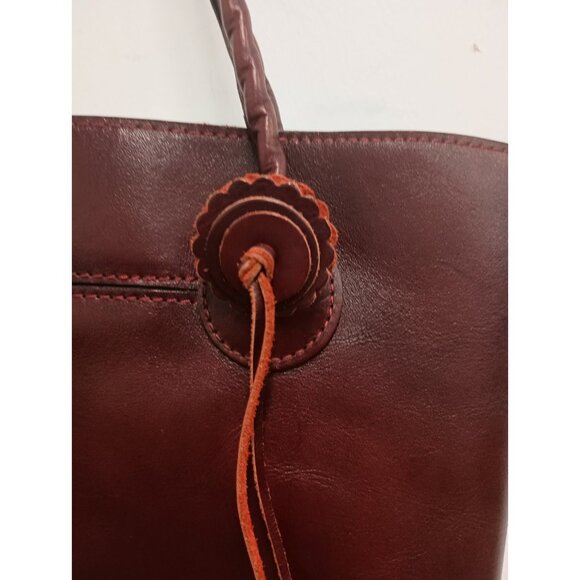 Vintage Patricia Nash Womens Eastleigh Tote Shoulder Bag Large Red Leather - Picture 3 of 11